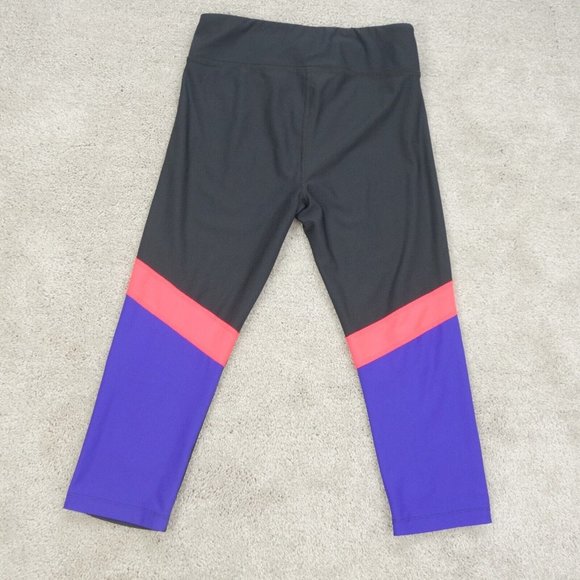 Under Armour Leggings Womens Small Black Heatgear Compression Stretch Crop - Picture 5 of 8